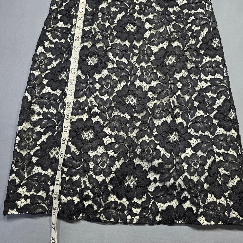 Moschino Back Floral Lace Mini Dress Sleeveless V-Neck Lined Women's Size 4 Zip - Picture 6 of 9